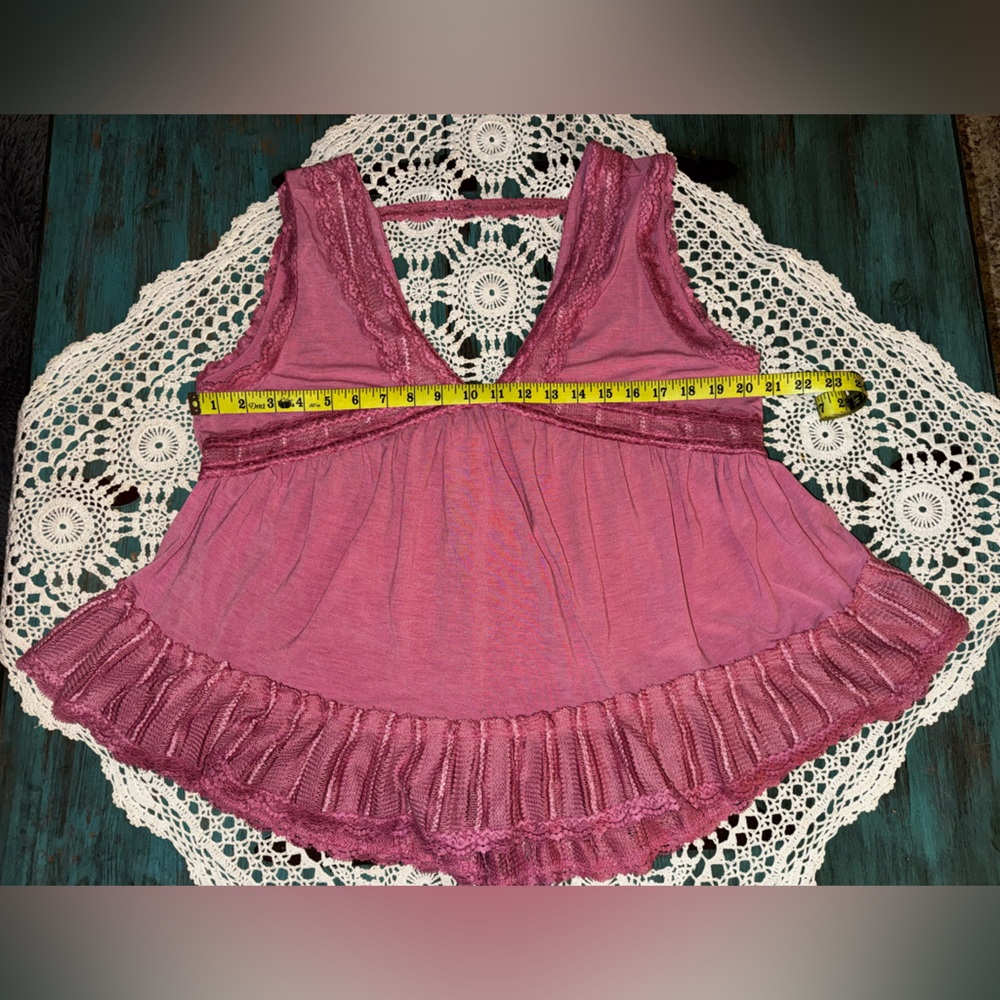 POL Pink Top with Lace Detail